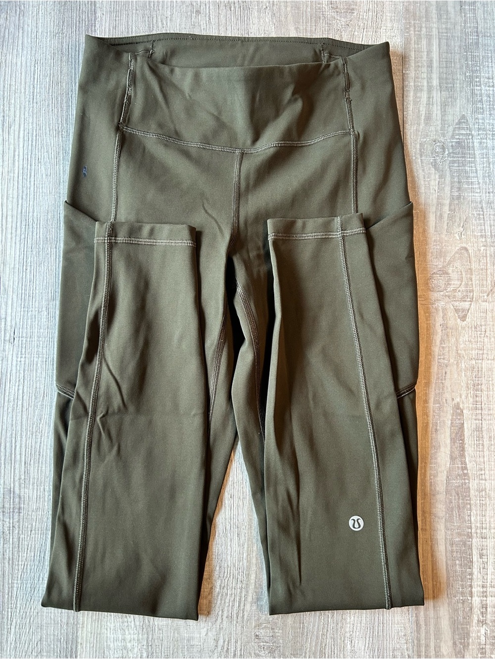 lululemon athletica Olive Green High-Waisted Leggings • 4